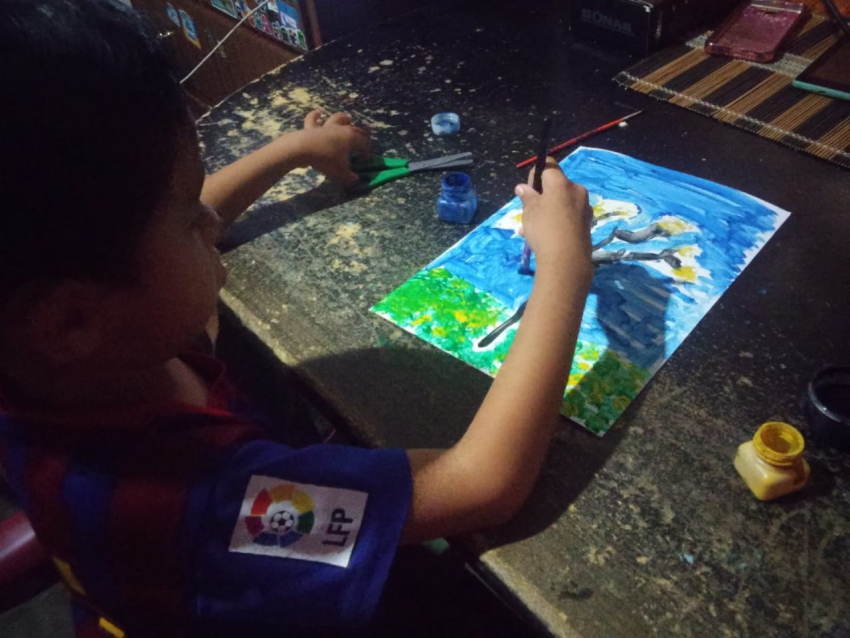 Expo de pinturas, Primaria