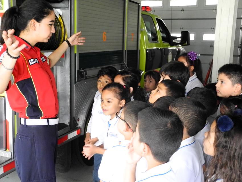 Visita a la Estación Central de los Bomberos Municipales