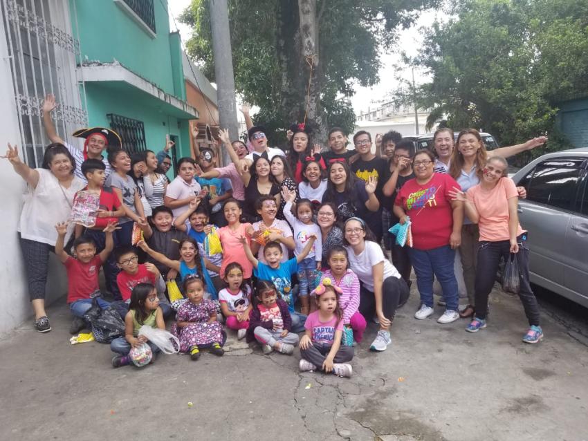 Visita a hogar de niños