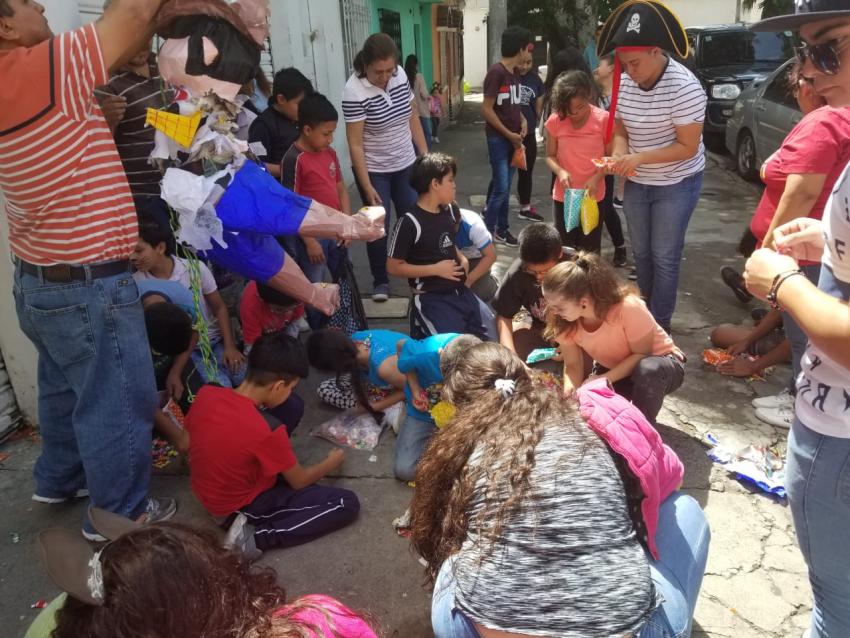 Visita a hogar de niños