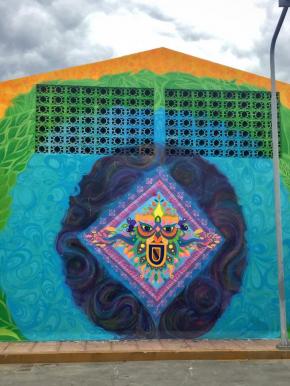 Mural ¨Corazón de fuego¨ de Luis Caal
