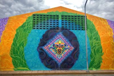 Mural ¨Corazón de fuego¨ de Luis Caal