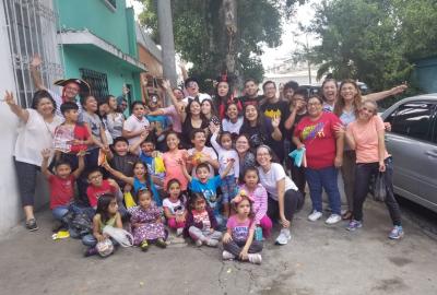 Visita a hogar de niños