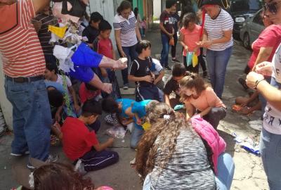 Visita a hogar de niños