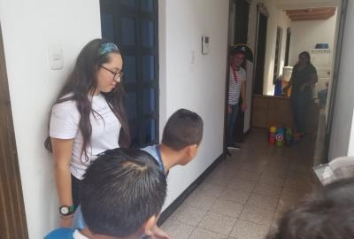 Visita a hogar de niños