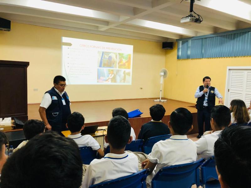 Actividad educativa relacionada con prevención y salud.